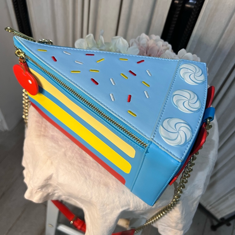 Loungefly Disney Blue Cake Slice Mini Bag NEW W/O tag!